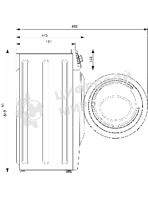 Стиральная машина Atlant СМА 60У105-00 белый, загрузка фронтальная 6 кг, 1000 об/мин., класс: А+++
