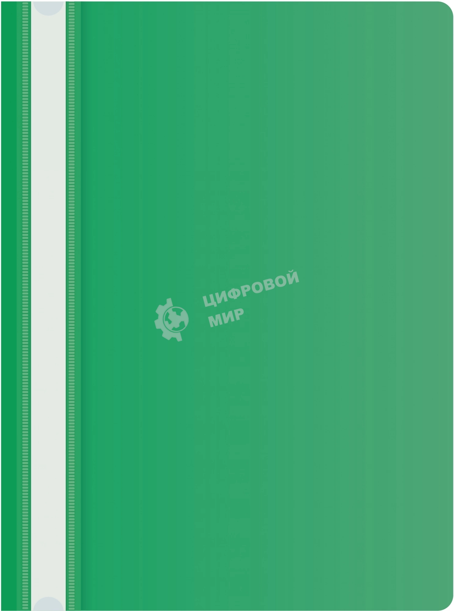 Папка-скоросшиватель Silwerhof Eco A4 прозрач.верх.лист пластик зеленый