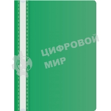 Папка-скоросшиватель Silwerhof Eco A4 прозрач.верх.лист пластик зеленый