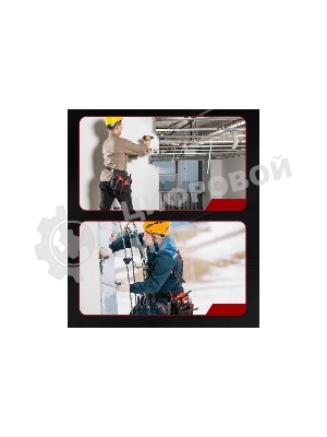 Поясная сумка монтажника Deli DL5865 250 x 250 x 110мм, 7 карманов, ткань Оксфорд 1680D, кожанные боковые карманы