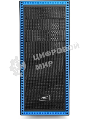 Компьютерный корпус Deepcool TESSERACT BF (DP-CCATX-TSRBFBK), без БП, черно-синий, ATX, видеокарта до 310мм, высота кулера для процессора до 165мм, 7 слотов расширения, 2 отсека 5.25