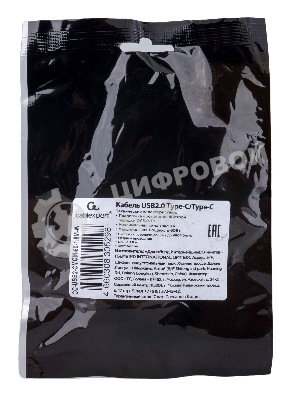 Кабель USB2.0 Cablexpert CC-USB2-CMCM-60-1.8M-W, Type-C/Type-C, 3A, 60Вт, PD/QC3.0, медь, 1.8м, белый, пакет