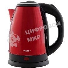 Чайник Centek CT-1068 RED (красный) металл 2л, 2000W, хромированная вставка на крышке