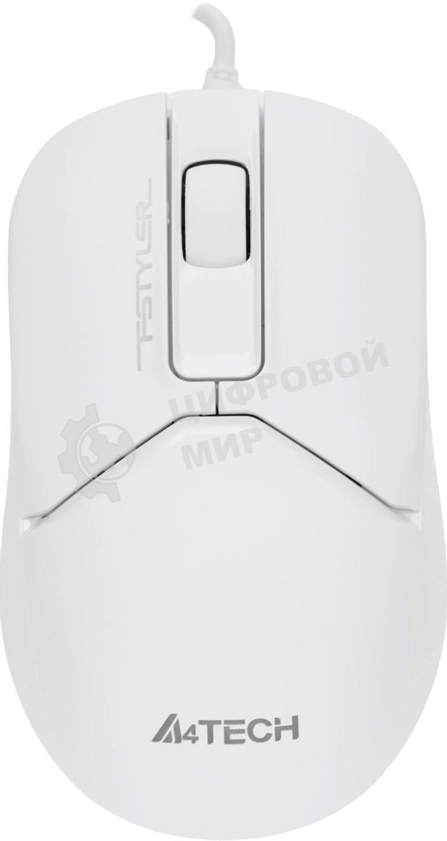 Мышь проводная A4Tech Fstyler FM12S белый, 1200 dpi, USB, кнопки - 3