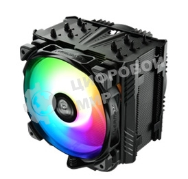 Кулер для процессора Alseye ETS-T50A-BK-ARGb черный, 120 мм, алюминий/медь, 1600 об/мин, 24 дБ, 4 pin, 230 Вт, 160 мм