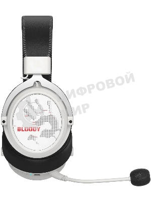 Гарнитура Bloody MR590 Sports Red белый/чёрный, беспроводная + проводная, Bluetooth, до 35 ч