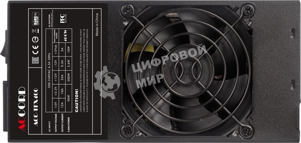 Блок питания Accord ACC-TFX400, 400Вт, 80мм, черный