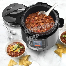 Скороварка-мультиварка электрическая Endever Vita-132, черный/стальной, мощность 1200 Вт, емкость 6л, 16 авторежимов работы, книга рецептов, 2 шт/уп.