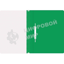 Папка-скоросшиватель Silwerhof Eco A4 прозрач.верх.лист пластик зеленый