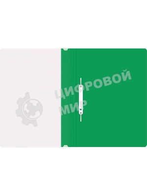 Папка-скоросшиватель Silwerhof Eco A4 прозрач.верх.лист пластик зеленый