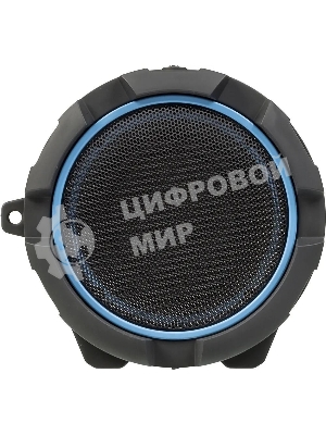 Колонка портативная Hyundai H-PAC220 черный/голубой 10W 1.0 BT/3.5Jack/USB