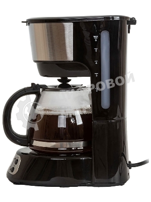 Кофеварка капельная Pioneer CM053D серебристый/черный, исп. кофе - молотый, 0.75 л, 600 Вт