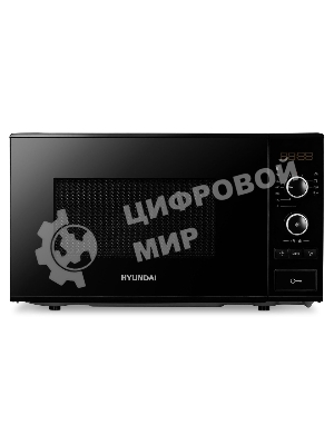 Микроволновая печь Hyundai HYM-D3032 черный, 20 л, 700 Вт, переключатели - кнопки, поворотный механизм