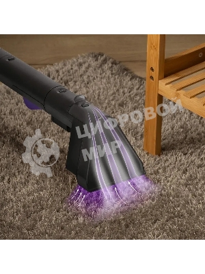 Пылесос моющий Kitfort КТ-5213 черный/фиолетовый, 450 Вт, уборка влажная, пылесборник контейнер 1.3 л