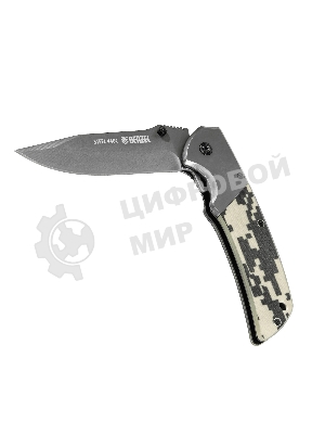 Нож складной Denzel, многоцелевой, системы Liner-Lock, с накладкой G10 на классической рукоятке 79207