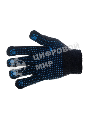 Перчатки трикотажные Сибртех, акрил, с ПВХ точкой, 7 класс