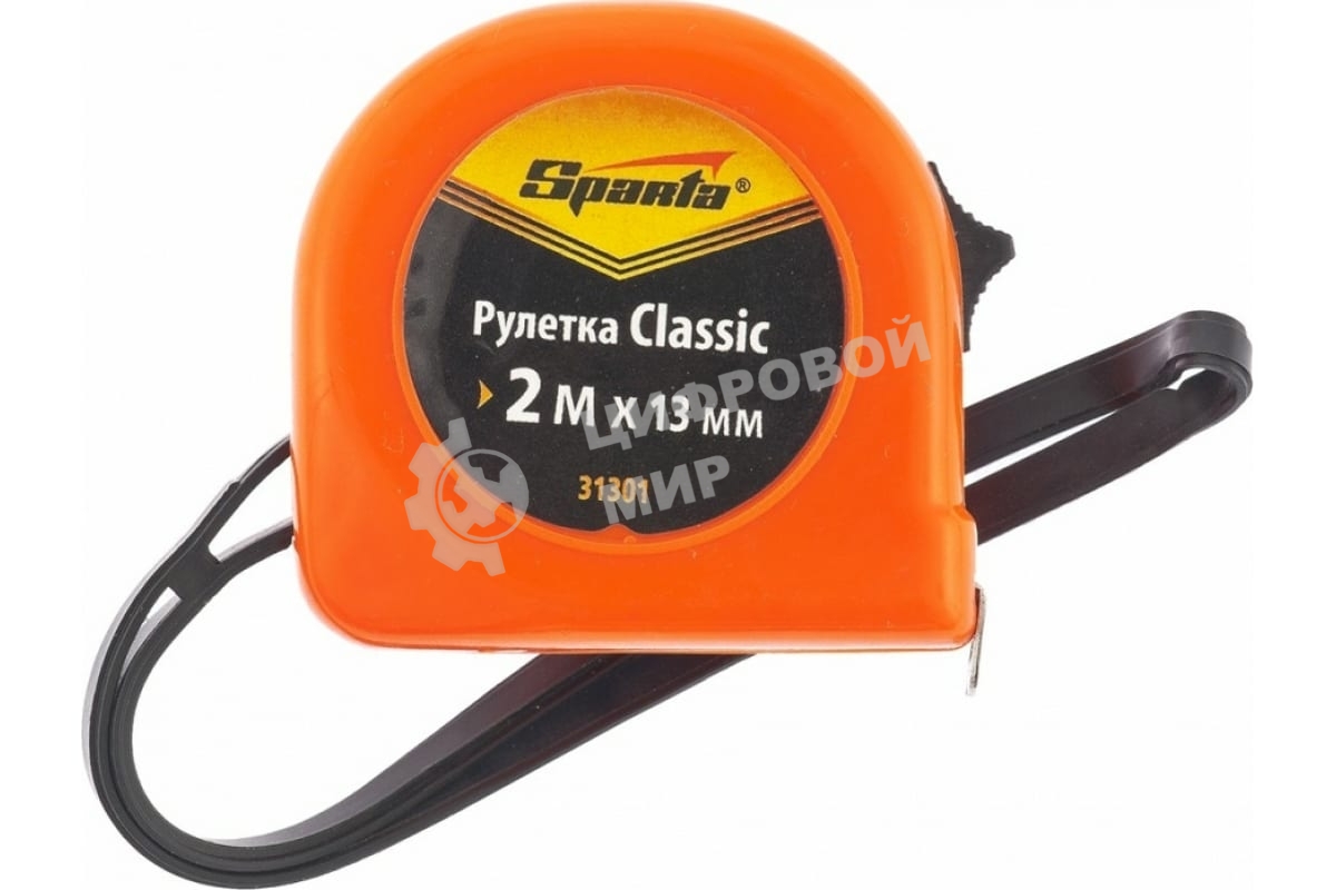 Рулетка Sparta Classic, 2 м х 13 мм, пластиковый корпус