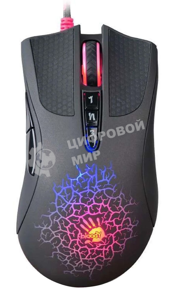 Мышь проводная A4Tech Bloody AL90 Blazing черный, 12000 dpi, USB, кнопки - 8