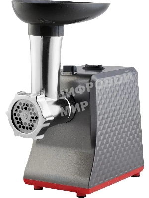 Мясорубка электрическая Hyundai HY-MG2114 графит/серебристый, 1800 Вт, 2.2 кг/мин, реверс, защита от перегрузки, насадки - 4