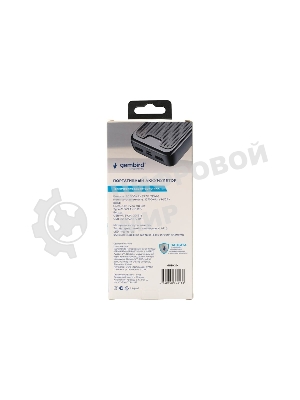 Портативный аккумулятор Gembird GPB-20, 20000мА·ч, 2A, черный