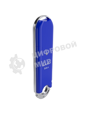 Флешка USB Maxvi P2 blue (FD64GBUSB20C10P2), 64Gb, USB 2.0, R/W 20/10, синий