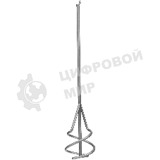 Миксер для строительных смесей Сибртех 60х8х400 мм, шестигранный хвостовик