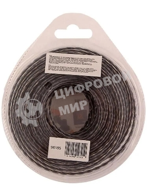 Леска для триммеров Denzel двухкомпонентная квадратная витая 2.4ммх15м extra cord