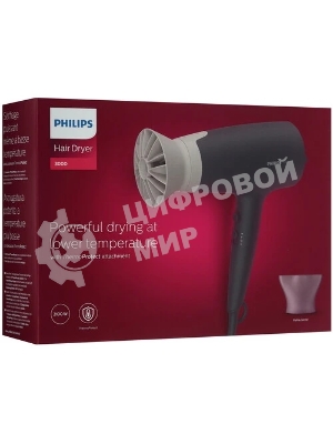Фен Philips BHD351/10 черный, 2100 Вт, ионизация