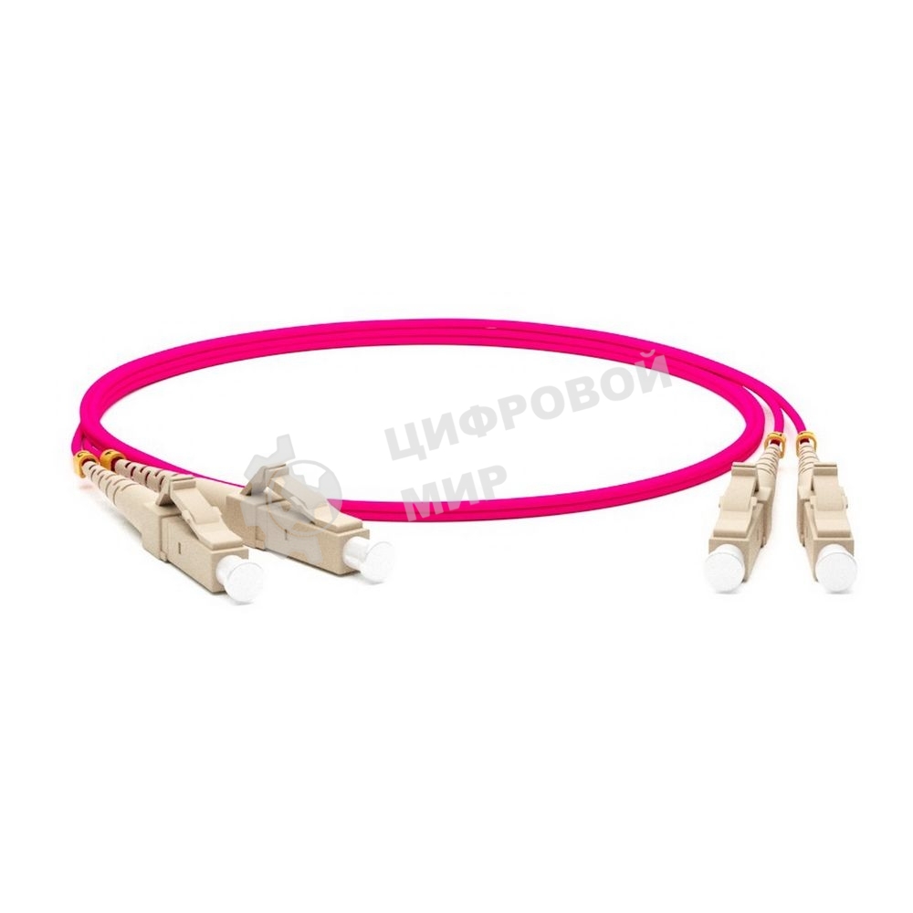 Кабель оптический Hyperline FC-D2-504-LC/PR-LC/PR-H-20M-LSZH-MG Патч-корд волоконно-оптический (шнур) MM 50/125, OM4, LC-LC, duplex, 10G/40G, LSZH, 20м