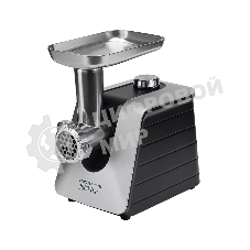 Мясорубка электрическая Polaris PMG 2561 черный, 2500 Вт, 2.7 кг/мин, реверс, защита от перегрузки, металлический лоток, насадки - 7