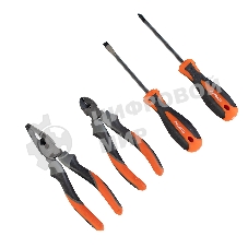 Набор инструментов Patriot 4 в 1 SPS-4: отвертки SL6*100, PH2*100, пассатижи 180мм, кусачки 160мм