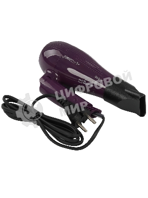 Фен Scarlett SC-HD70T24 фиолетовый/черный, 850 Вт, компактный
