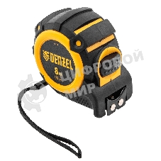 Рулетка Denzel 8м х 32мм, автоматич. фиксац., нейлон. покрытие, магнит. зацеп, двухстор. разметка