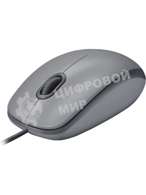 Мышь проводная Logitech M110 серый, 1000 dpi, USB, кнопки - 3