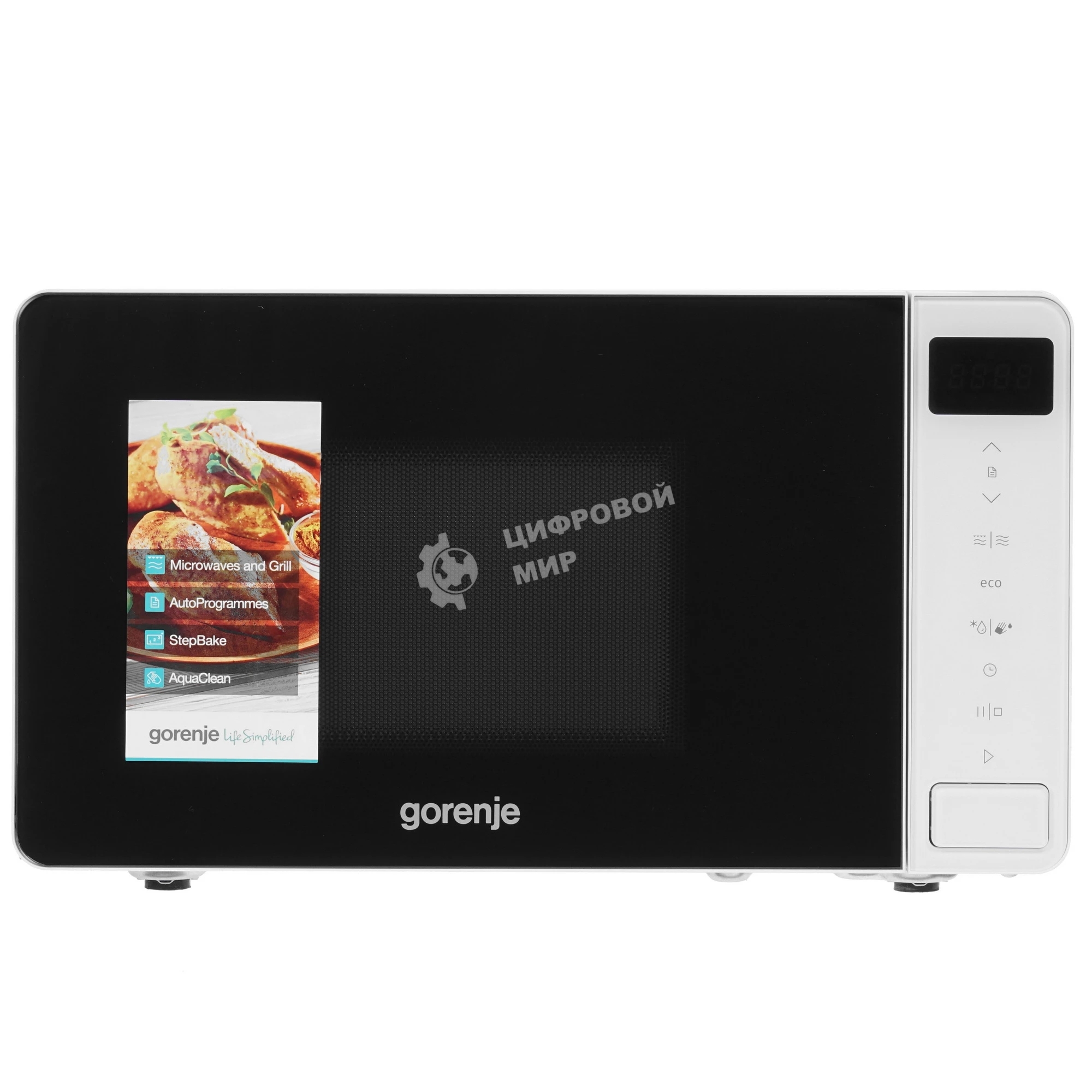 Микроволновая печь Gorenje MO20S4W белый, 20 л, 800 Вт, переключатели - сенсор