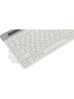 Клавиатура беспроводная A4Tech Fstyler FBK25, USB, Bluetooth/Радиоканал, белый/серый