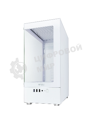 Корпус Ginzzu CL480 mATX передняя панель Стекло Белый