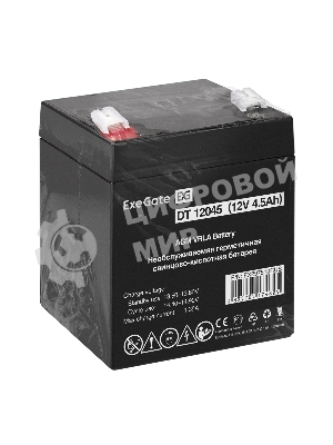 Аккумуляторная батарея ExeGate DT 12045 (12V 4.5Ah, клеммы F2)