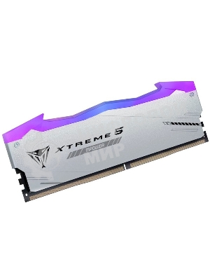 Оперативная память Patriot Viper Xtreme 5, DDR5, 32Gb (2x16Gb), 6400MHz, CL32, DIMM, с радиаторами, RGb, серебристый