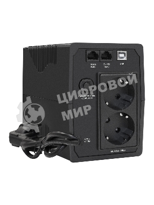Источник бесперебойного питания ExeGate EP285478RUS Power Smart ULB-850.LCD.AVR.EURO.RJ.USB 850VA/480W, LCD, AVR, 2 евророзетки, RJ45/11, USB, черный