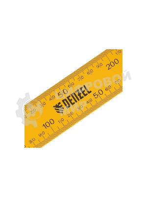 Угольник Denzel стальной, 200 мм х 300 мм, ультрафиолетовая печать (измерительная шкала)