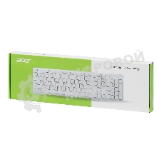 Клавиатура проводная Acer OKW123, USB, белый