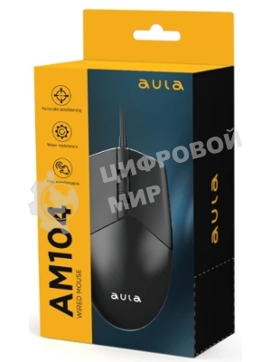Мышь проводная AULA AM104 черный