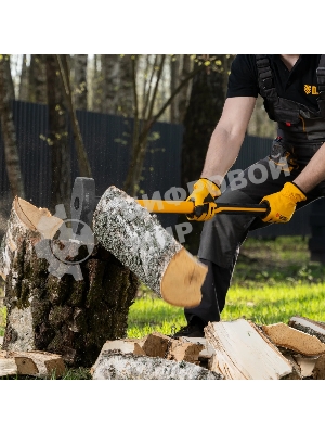 Колун-кувалда Denzel 3000 г, кованая, фибергласовая рукоятка c TPR покрытием, 880 мм