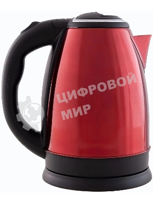 Чайник Centek CT-1068 RED (красный) металл 2л, 2000W, хромированная вставка на крышке