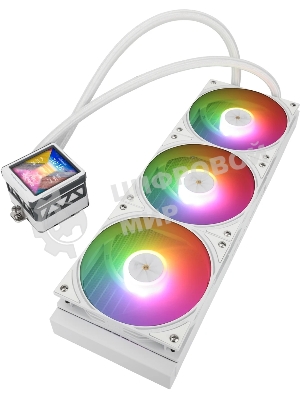 Водяное охлаждение для процессора Water Cooling System Thermalright Frozen Warframe 360 Ultra White Argb (360мм, White, ARGb/Fans: 3x120мм, 70.84CFM, 29.8dBA, 2000RPM/Pump height 60мм, 23dBA, 3000RPM, Rad thickness 27mm/S: 1200, 1700, 1851, 2011, 2066, 115X, AM5, AM4)