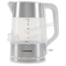 Чайник электрический Hyundai HYK-P4025 1.9 л, 2200 Вт, белый (корпус: пластик)