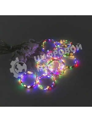 Гирлянда Neon-night светодиодный занавес из росы 3х3м 300 LED IP20 USB + пульт управления с крючками для крепления мультиколор