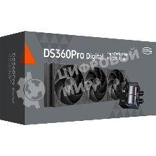Система жидкостного охлаждения PcCooler DS360 Pro Digital ARGb Soc-AM5/AM4/1200/1700/1851 черный 4-pin 15-34.3dB Al LCD 310W Ret (D7-S360WBKN-GL)