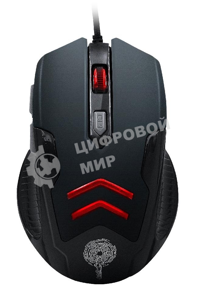 Мышь проводная Qumo Crypt M57 черный, 3200 dpi, USB, кнопки - 6
